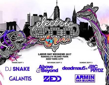 ELECTRIC ZOO Music Festival Sept 1-3 NYC Announces Day By Day Line-Up